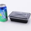 10PCS Plastic Disposable Food Containers Black Take Out Containers With Lid for Salads Sandwiches  Kitchen Fridge Storage Boxes