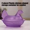 Cute Plastic Clear Hen On Nest Covered Candy Dish Dessert Plate Desktop Easter Christmas Decors Farmhouses Ornament