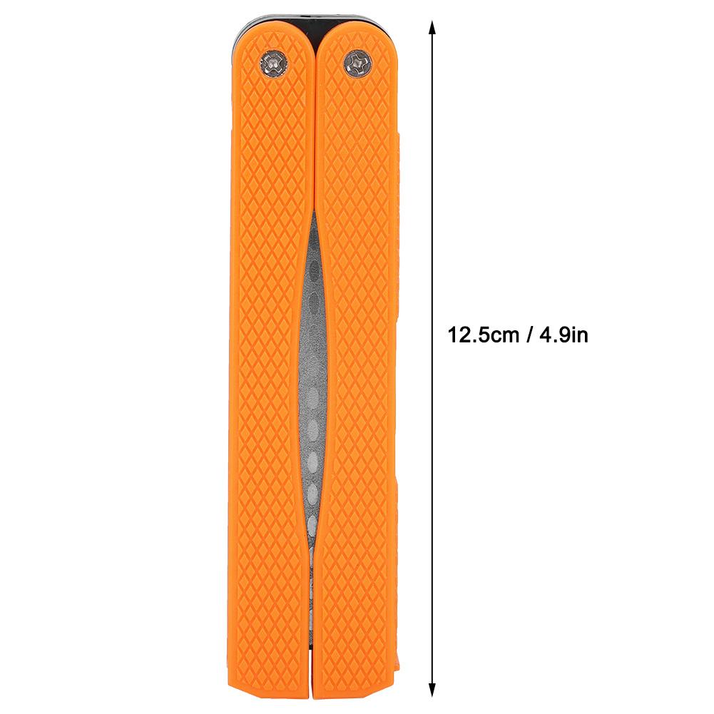 Double Sided Knife Sharpener Portable Folding Portable AntiSlip   Sharpener(Black )