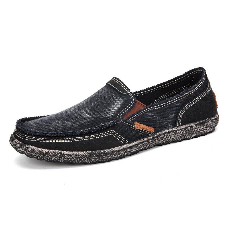 Spring and summer new canvas shoes casual lazy shoes non-slip soft-soled Doudou shoes can be 39
