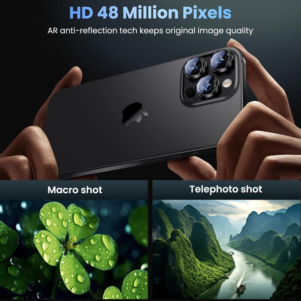 Black Tempered Glass Metal Camera Lens Protector Cover For iPhone 17 Pro Max Air 16E 16 E 15 Plus 14 13 Mini 12 11 17Pro 16Pro Protection Accessories