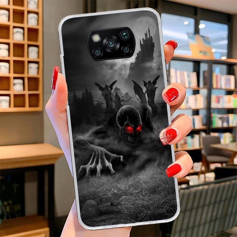 Reaper Skull Skeleton Gun Cover Phone Case For Xiaomi Poco F7 Ultra X7 X6 X5 Pro M7 Redmi 15C 15 13C 13 12C 12 10C 10 9A 9C 9T 9