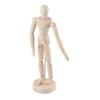 Wooden Manikin Unfinished Jointed Mannequin Poseable with Base for Home Decoration 8 Inch