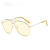 New Women Sunglasses Retro Large Frame Sun Glasses Trend Outdoor Holiday Man Eyeglasses Toad Mirror UV400