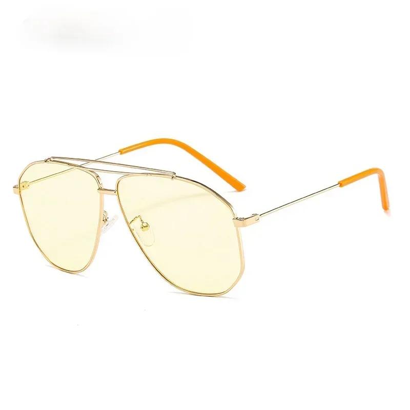 New Women Sunglasses Retro Large Frame Sun Glasses Trend Outdoor Holiday Man Eyeglasses Toad Mirror UV400