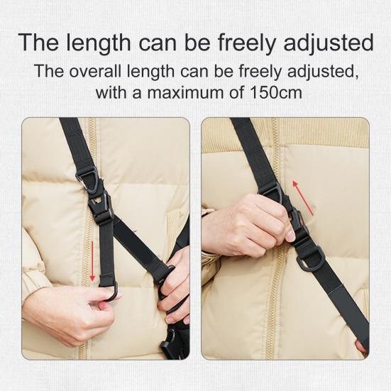 Outdoor Camping Crossbody Quick Release Extensible Bag Strap Adjustable Length Shoulder Strap with Multi-Hanging