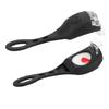   Silicone   FrontCelsiusRear LED Warning Light Waterproof Bike Flash Lamp Black