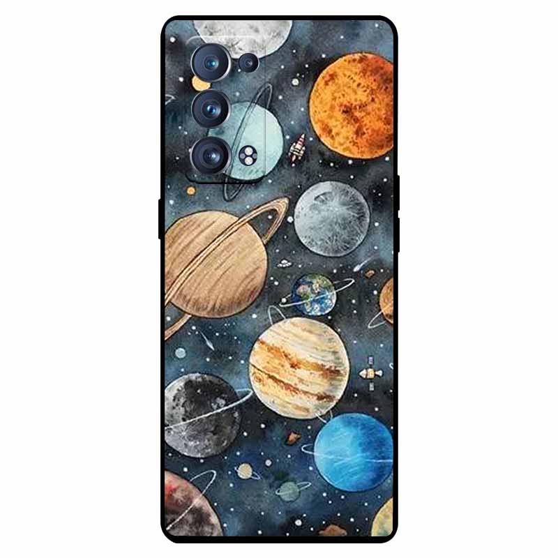For Oppo Reno 6 Pro 5G Case Snapdragon Shockproof Soft Silicone TPU Back Cover For Oppo Reno 6 Pro CPH2247 Phone Cases Cute Capa