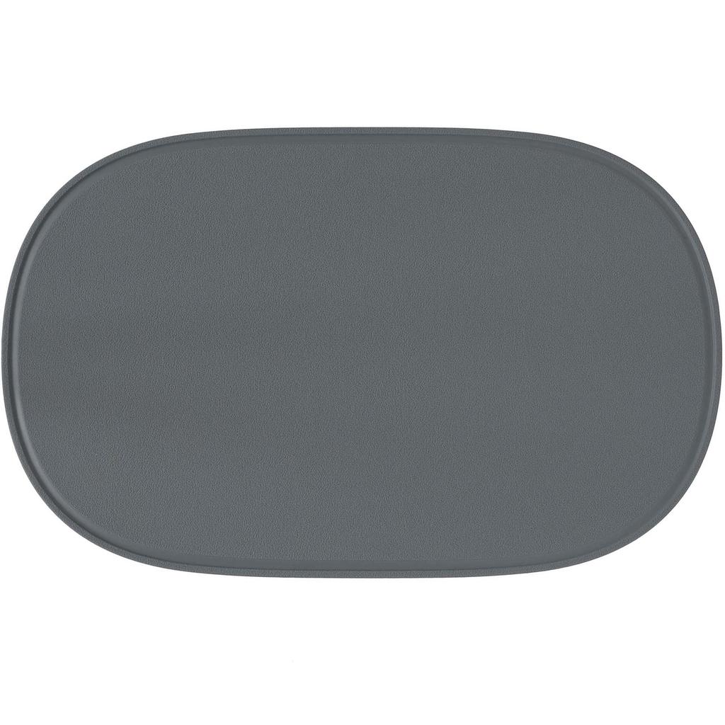 Nagao Thin Cutting Dark Dishwasher Made in 35x25cm Heat Oval Soft Cutting Board Board, Gray, Safe, Japan, (Medium Size), Resistant, Antibacterial,