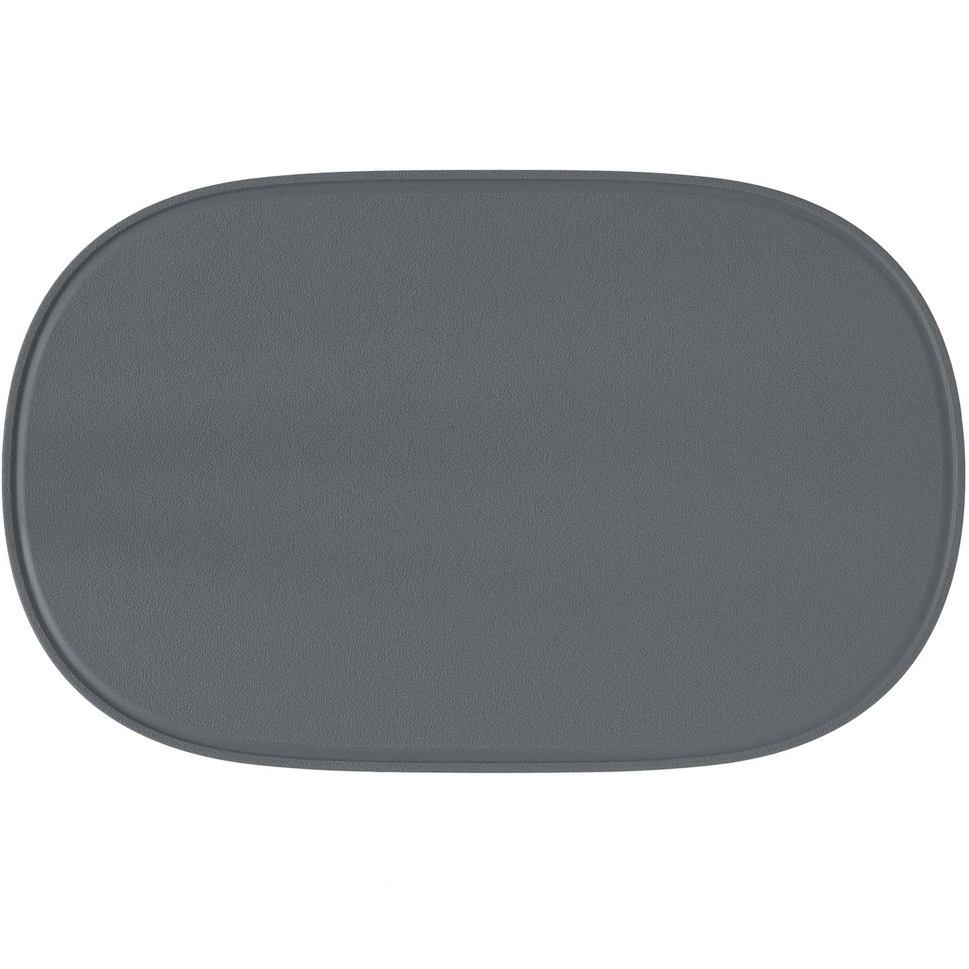 Nagao Thin Cutting Dark Dishwasher Made in 35x25cm Heat Oval Soft Cutting Board Board, Gray, Safe, Japan, (Medium Size), Resistant, Antibacterial,