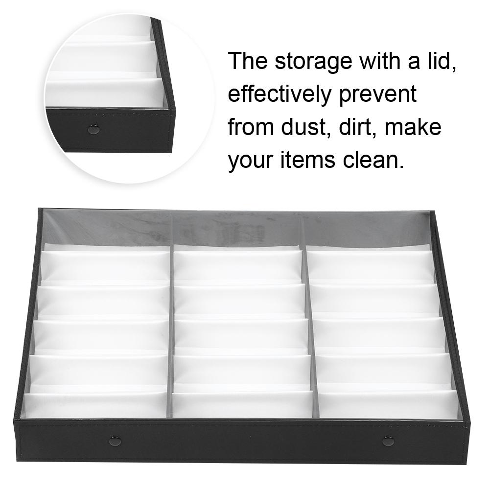 18 Grids Glasses Case Organizer Sunglasses Storage Box Jewelry Display Container
