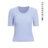 ELLASSAY Women's Slim Fit Short Sleeve Knit Top