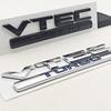 3D ABS Chrome Black Logo VTEC TURBO Car Rear Trunk Sticker Fender Emblem Decal Badge For Honda Civic Accord CRV Auto Accessories akp256