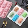 4/6/8 Kavitäten Auto Zug Silikonform Fahrzeuge Buntstiftherstellung Zubehör Pudding Gelee Kuchen Schokoladenform Küchen Backwerkzeuge&