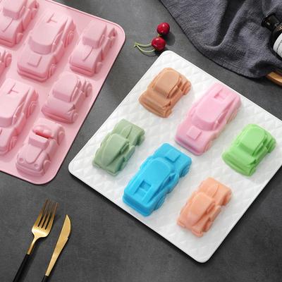 4/6/8 Cavities Car Train Silicone Mold Vehicles Crayon Making Supplies Pudding Jelly Cake Chocolate Mould Kitchen Pastry Tools&