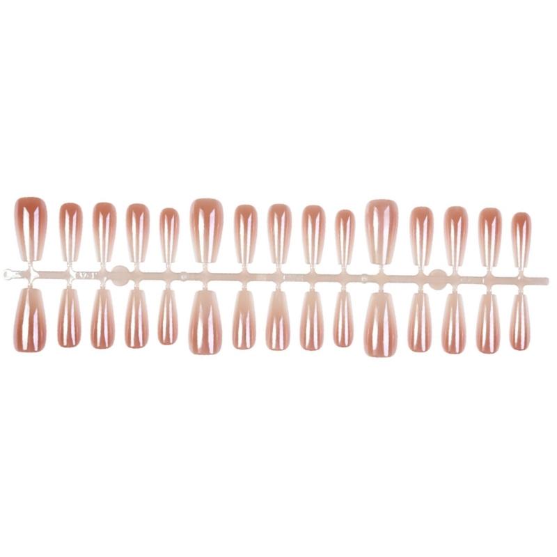 

Long French False Nails Stick On Nails Nail Gradient Press on Nails DIY Art Accessories Display for Personal Style M