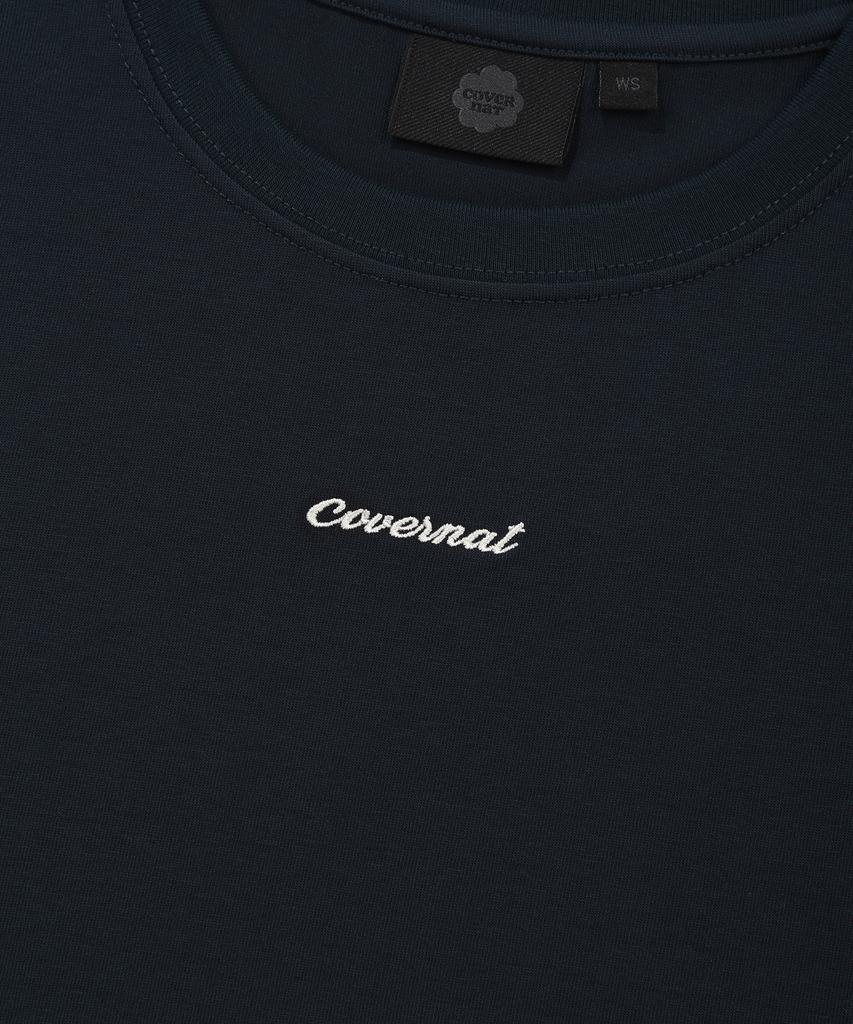 COVERNAT WOMAN Comfort Crop T-Shirt Navy