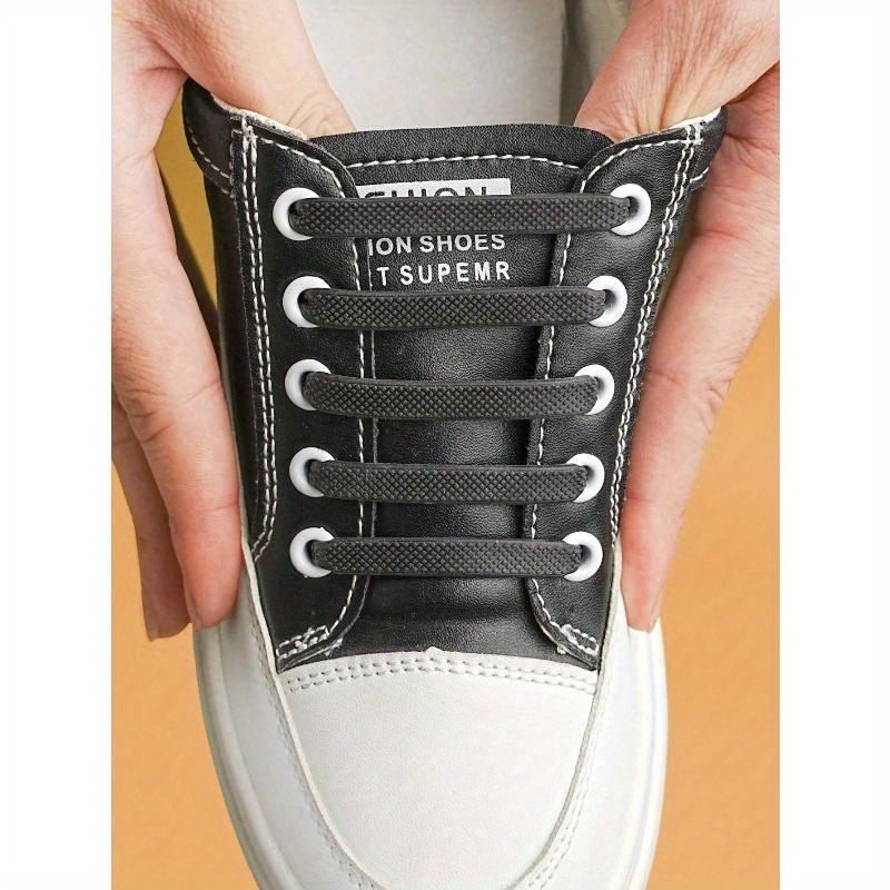 16pcs/Set Silicone No Tie Shoelaces, Elastic Shoelaces Suitable For Sneakers, Casual Shoes, Sports Shoes Summer Daily Wear