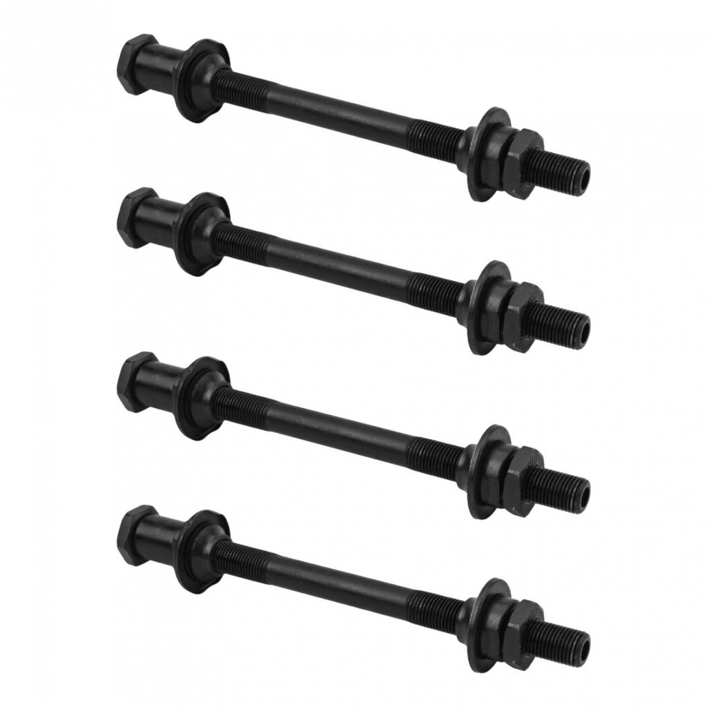 Fahrrad Hinterradnabe Achse 145mm Schwarzer Stahl 95mm Gewinde für Schnellspanner