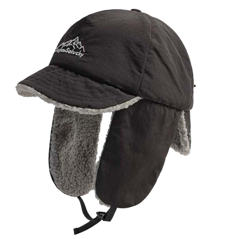 Multi-functional Earflaps Visor Hat Japanese Style Windproof Pilot Cap Ear Protection Cap  Autumn