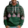 Merry Christmas 3D Printing Men Hoodies Funny Reindeer Graphic Hooded Sweatshirts Women Santa Claus Pullovers Clothing