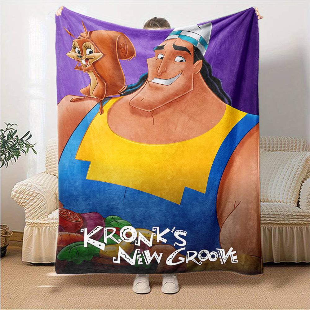 Kronk'S New Groove Character Flannel Blanket Super Soft Warm Cozy Blanket for Sofa Bed Office Travel All‑Season Home Decor Gift