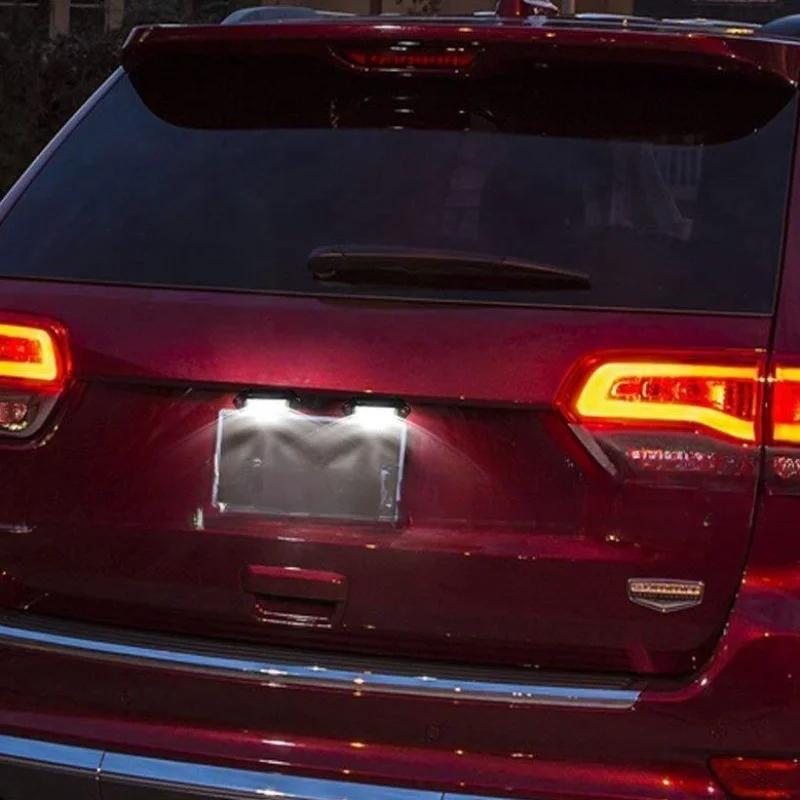 1/2PCS 6 LED Car License Plate Light for SUV Truck Lamp License Waterproof Auto Light 12-24V White Lighting Universal