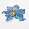Mode Bestickter Pailletten-Aufnäher Netz-Applikation DIY 3D-Blumen-Aufnäher Stoff Spitzenbesatz Strassstein-Aufnäher Kleidung Dekoration