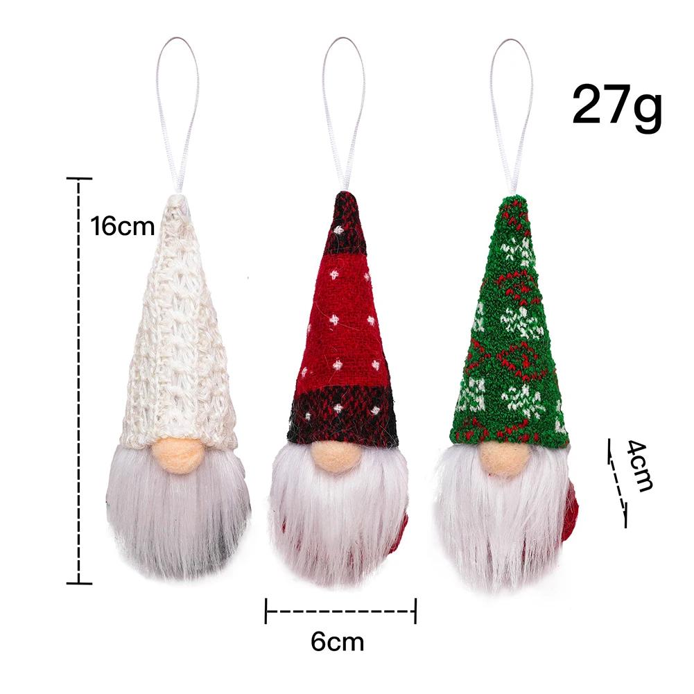 Faceless Doll Gnome Ornaments Plush Knitting Small Pendant Plush Doll Ornaments Tree Pendant Christmas Decorations Home Decor