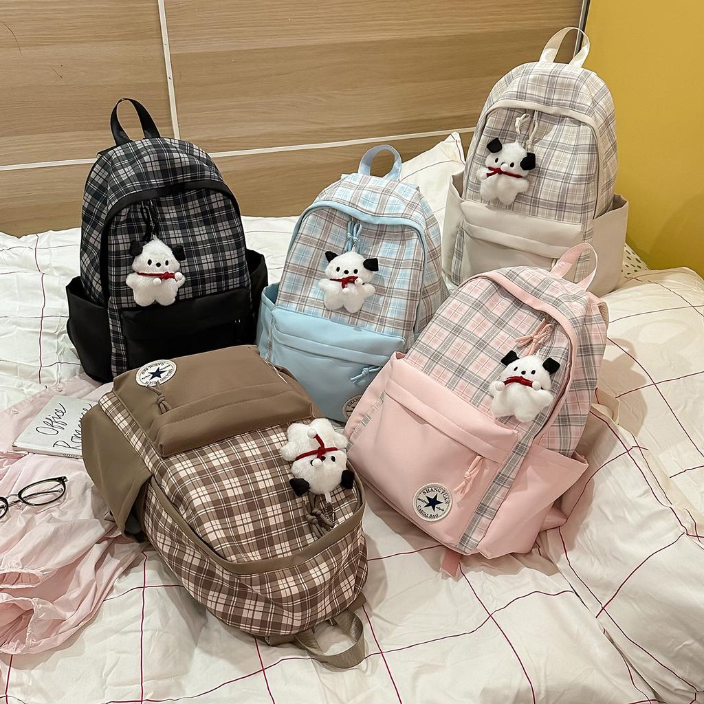 Schoolbag Korean Version Fashion Women's Casual Backpack Girl Junior High School Girl High School Student Schoolbag Japanese Versatile Ins Backpack