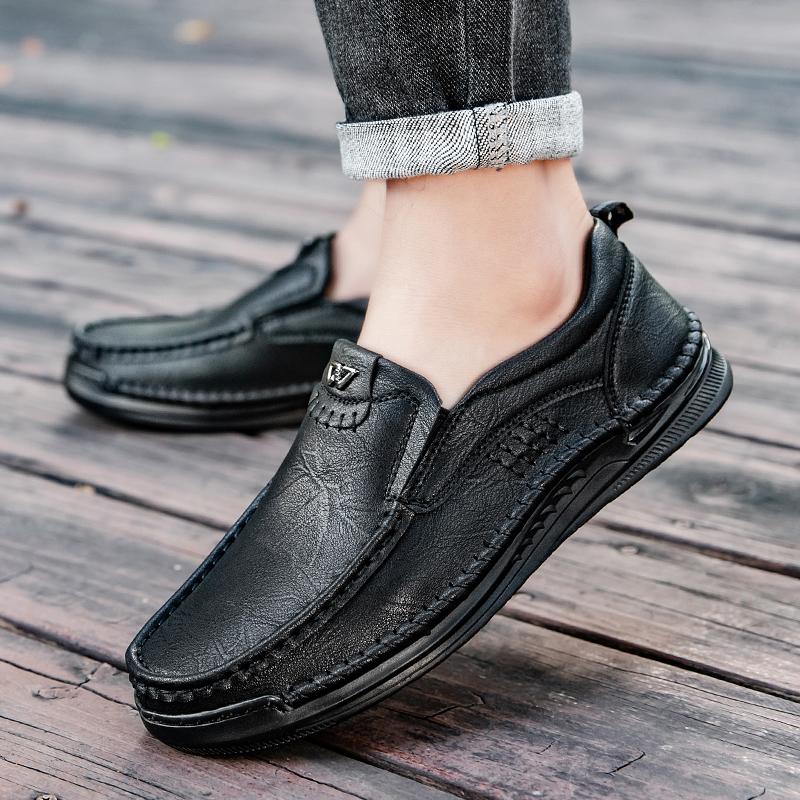 38-47 Outdoor Leather Shoes Mens Car Driving Shoes Leather Large Size Ankle Boots Casual Shoes