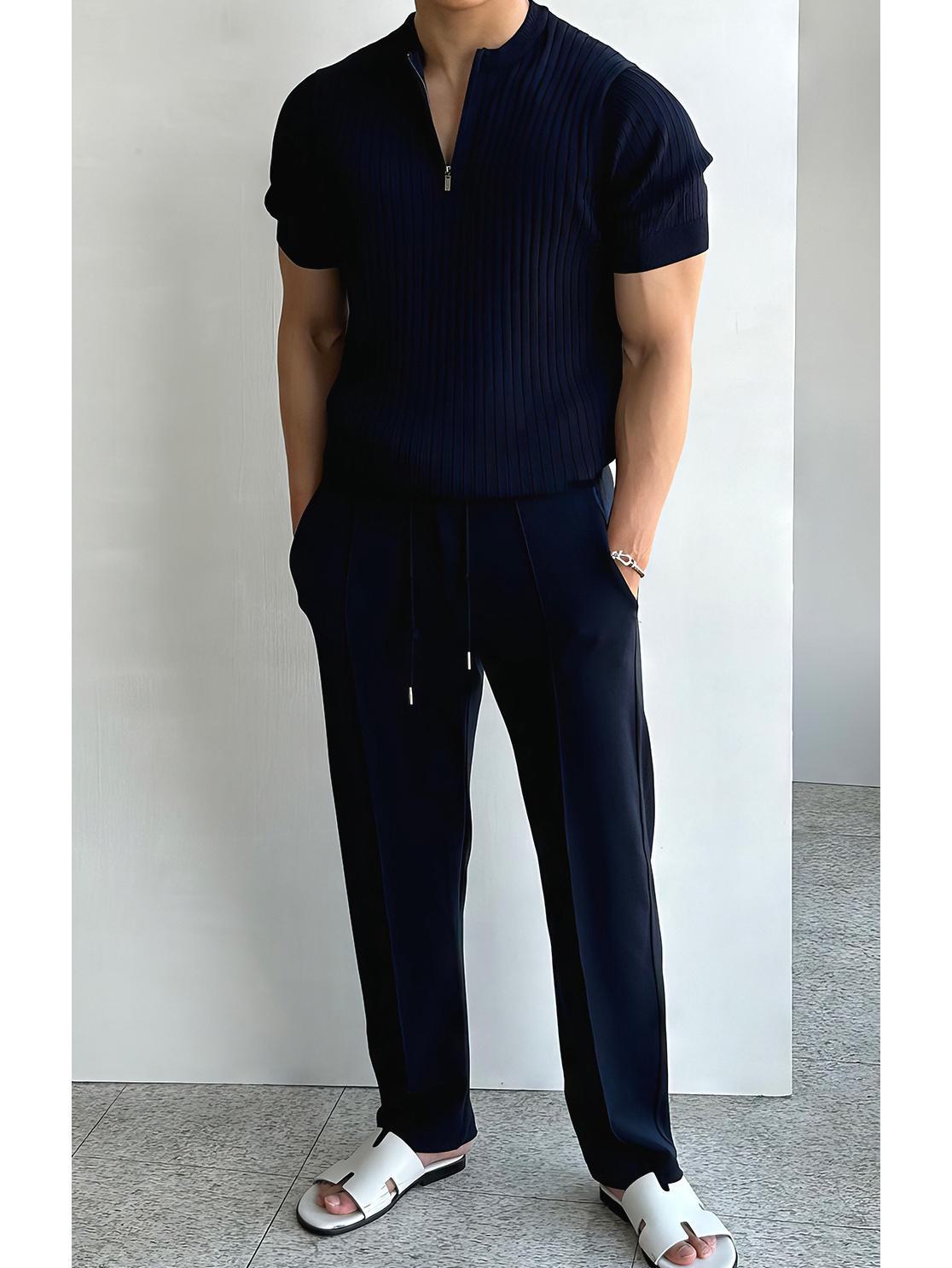 

Чоловічі модні вільні прямі спортивні штани для фітнесу з яскравим дизайном XXXL чорний