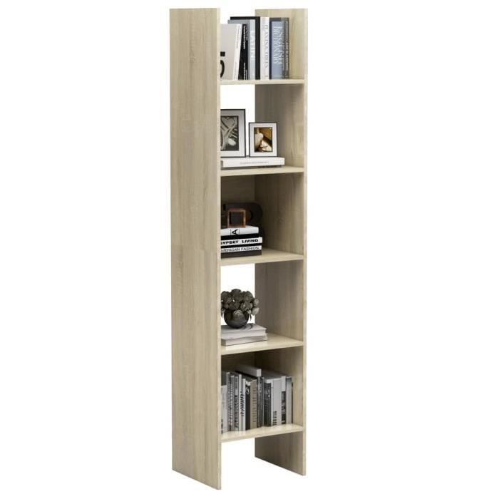 VidaXL Bibliothèque Chêne sonoma 40x35x180 cm Bois d’ingénierie 803401