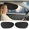 Foldable Car Window Shades - 2 Pack for Driver & Passenger Side | Blackout Static Cling | Blocks UVA/UVB & Glare | Easy On/Off | for Daily Driving &