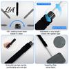 Microfiber Auto Glass Cleaning Brush Car Windshield Cleaner with Retractable Handle & Rotating Head Pads, Window Fog Remover Tool for SUVs Sedans,