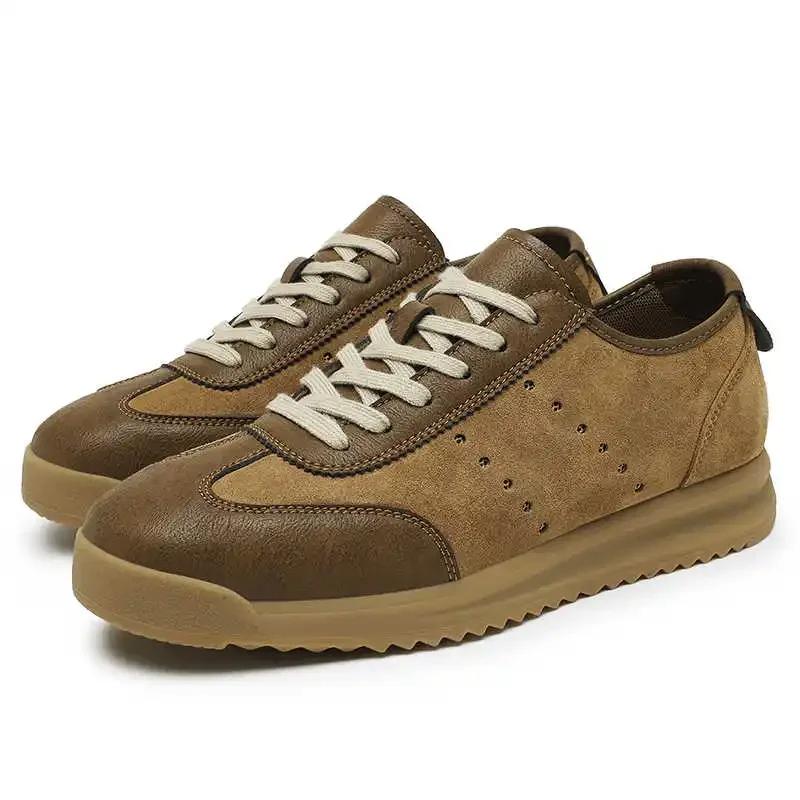 Perforated Plataform Mens ShoesCasual Vintage Men Boots Men's Sneakers Walking Sport Excercise Hypebeast Losfers