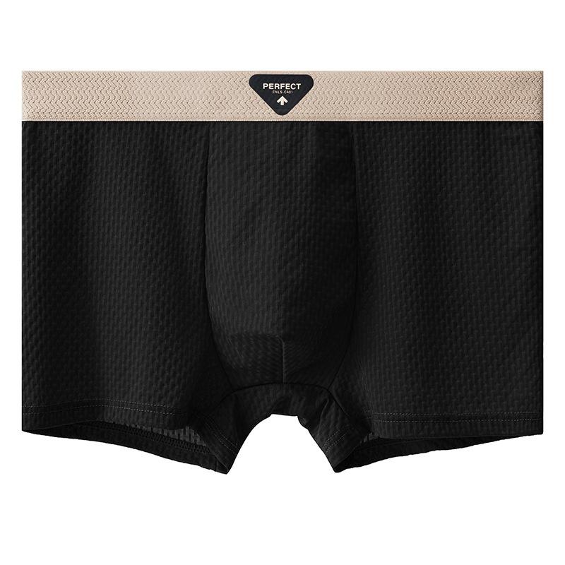 Men's Ice Silk Underwear, Antibacterial Crotch, Lightweight and Cool Feeling, Summer Ice Silk Underwear, Men's Boxer Shorts