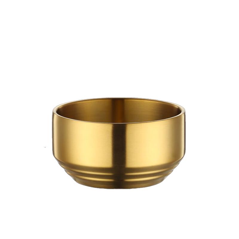 

ZISIZ Retro Golden Stainless Steel Double-Layer Bowl