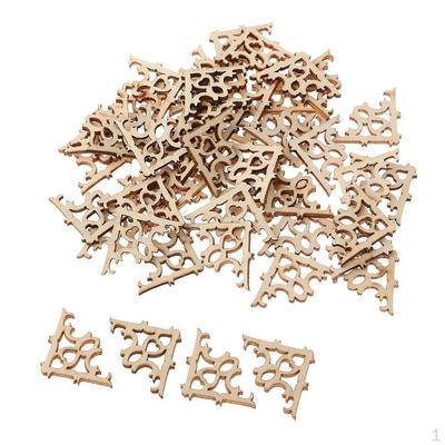100 Stück Holzscheibenecken, kreatives Bastelzubehör und Ornament für Kinder, Basteldekorationen