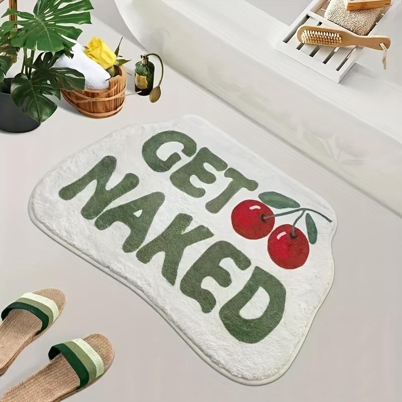

Cherry Bathroom Carpet Absorbent Anti Slip Bathroom Mat Bathtub Shower Area Sink Soft Foot Mat 40X60CM(1.3X2FT