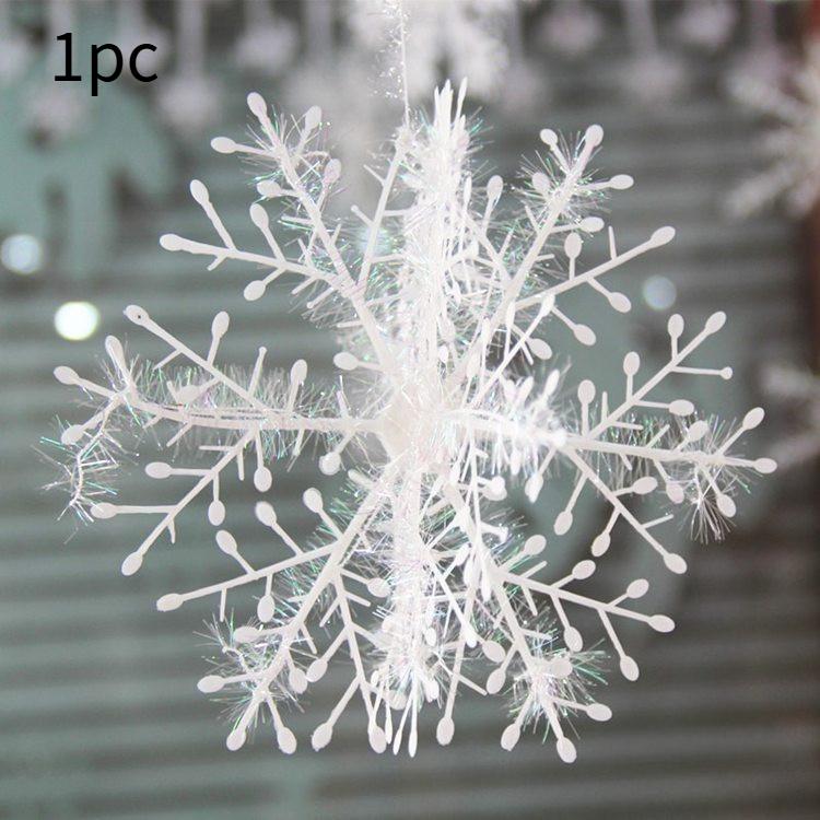 

Рождественские Искусственные Снежинки Красивые Белые Большие Снежинки Аксессуары для Рождественской Елки Рождественские Украшения 6cm/3pcs белый