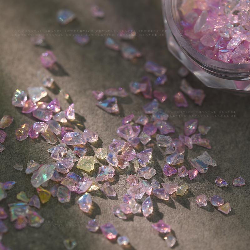Iridescent Cat Eye & Crushed Stone 3D Nail Decoration Kit