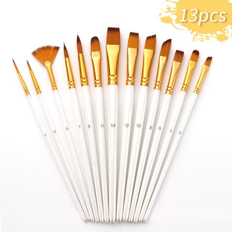 13pcs Professional Artist Painting Brush Set, Watercolor Oil Paint Artists Acrylic Painting Brushes Pen