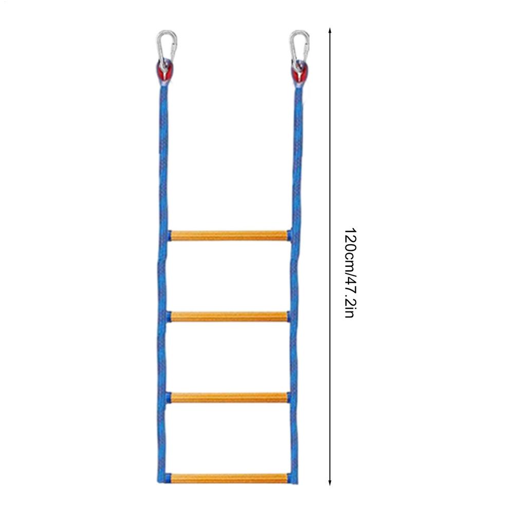 4-step Boat Rope Ladder Folding Assist Marine Rope Boarding Ladder Swim Ladder For Inflatable Boat Kayak Motorboat Canoeing