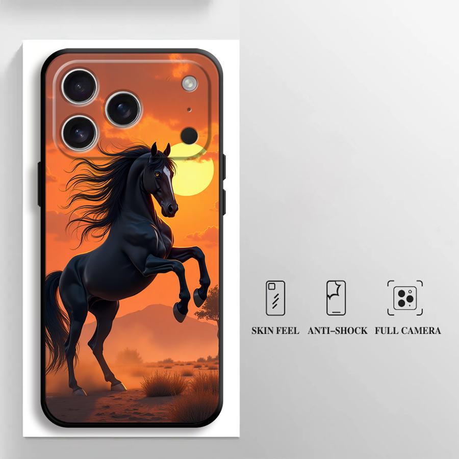 Case for Apple iPhone 17 Pro Max 15 Pro 7 8 12 11 Air 13 14 16 XR XS MAX Funda Phone Cover Sky Horse