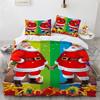 Christmas Duvet Cover Microfiber Santa Claus Comforter Cover Cartoon Bedding Set 2/3Pcs Twin King Quilt Cover With Pillowcases