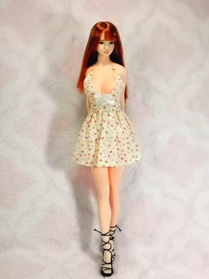 MKFDCYOKOFC 16 Scale Costume, 16 Scale Figure Clothes, Female Floral Dress, Cute Skirt, Sexy Low-Curve Skirt for Summer (Body, Head, Shoes, Etc. Not