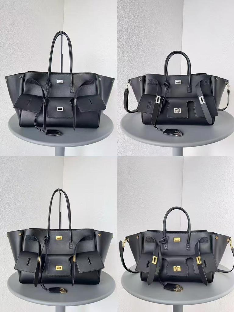 Unisex Echtleder Große Kapazität Schulter Tote Wing Bag