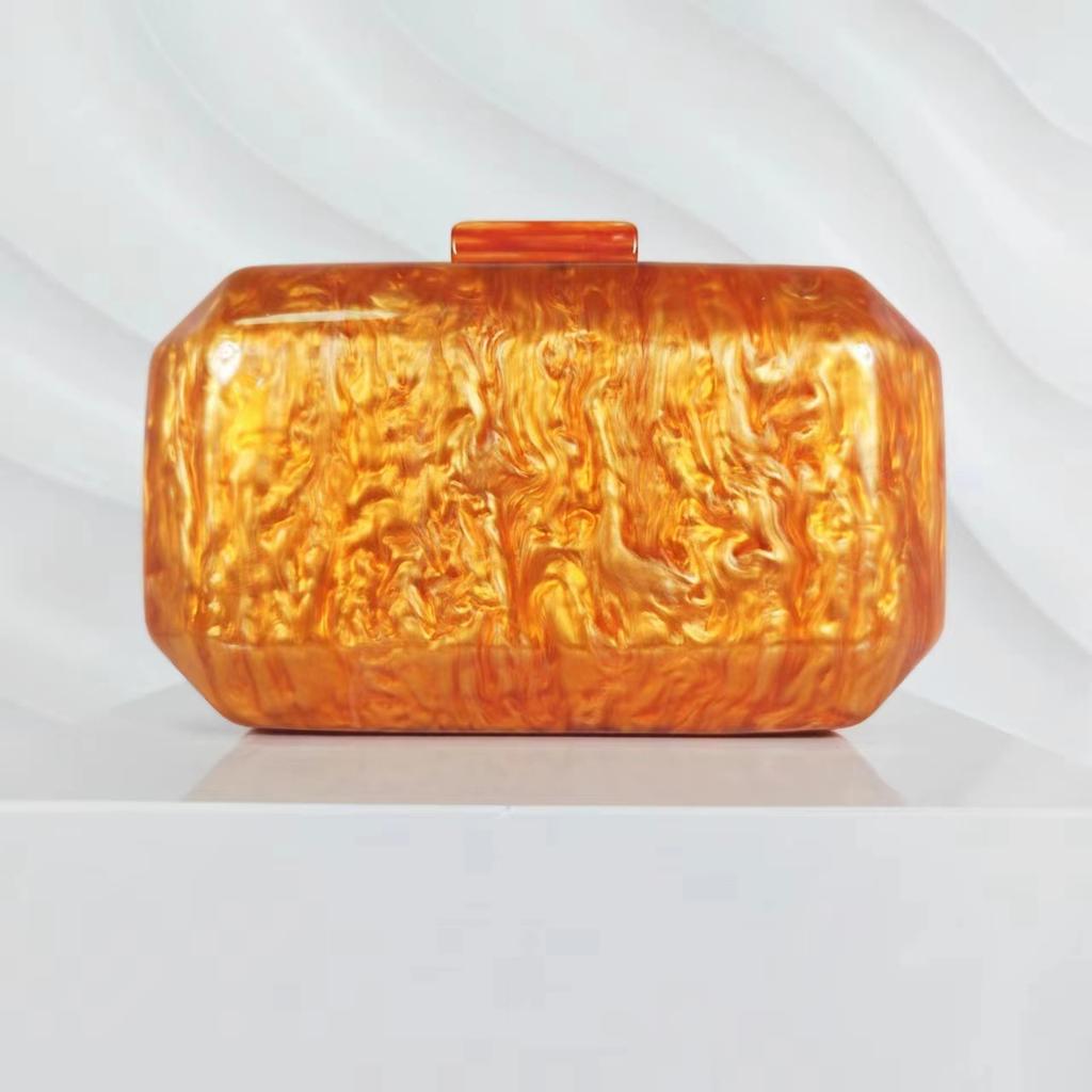 Small bag single shoulder women's messenger bag marble fashion summer beach acrylic dinner bag small square bag
