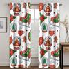 Flower Style Christmas Curtain Decoration Cartoon Santa Curtain Elk Snowman Christmas Tree Children's Room Decoration